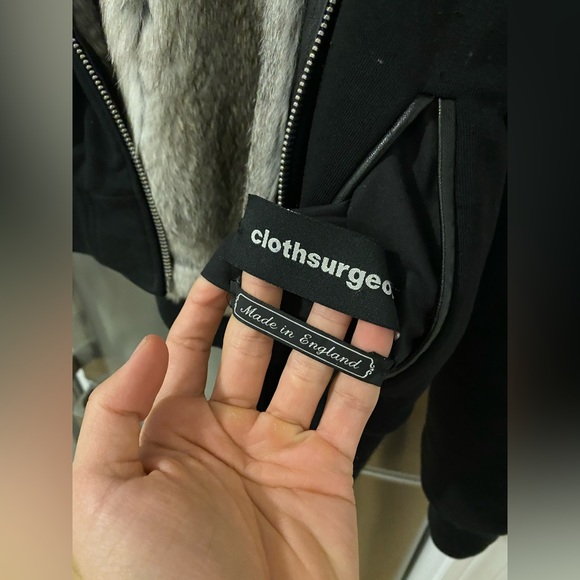 Clothsurgeon fur interior black jacket